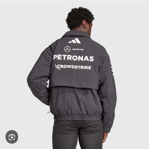 Adidas Black Performance Jacket with White Accents